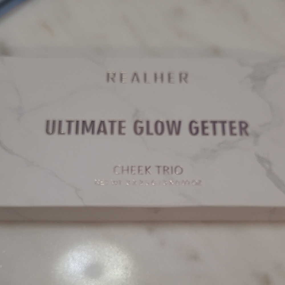 RealHer Ultimate Glow Getter Cheek Trio - White Marble Packaging